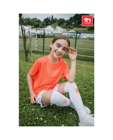 THC RUN KIDS WH. Chaussette de sport mi-mollet pour enfants