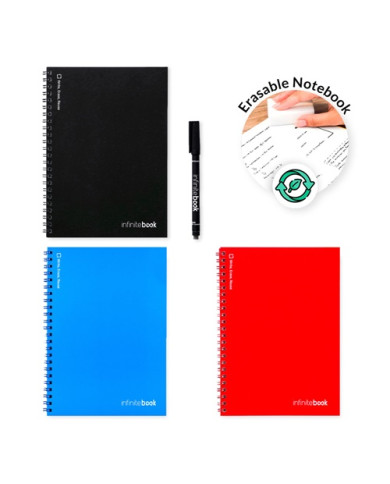 Infinitebook A5 con hojas lisas borrables | 2M Numérique