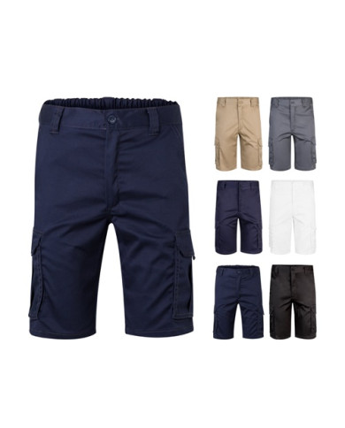 VL HEBE. Bermuda stretch, multipoches (240g/m²), en coton (46%), EME (38%) et polyester (16%)