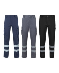 VL DIONYSUS. Pantalon stretch multipoches (240g/m²), en coton (46%), EME (38%) et polyester (16%)