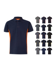VL SUPAY. Polo piqué bicolore (180g/m²), manches courtes, en coton (60%) et polyester (40%)