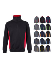VL SVAROG. Sweat bicolore en éponge (260g/m²), en polyester (65%) et coton (35%)