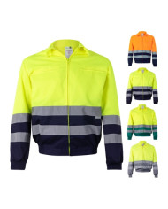 VL NEPTUNE. Veste en sergé bicolore (210g/m²) en polyester (80%) et coton (20%)