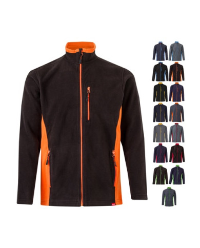 VL GERAS. Veste polaire bicolore (220g/m²) en polyester (100%)