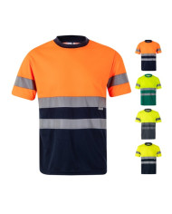 VL BRAHMA LARGE. T-shirt technique bicolore (140g/m²), en polyester (100%)