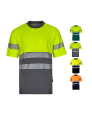 VL BASTET. T-shirt piqué bicolore (150g/m²), en coton (55%) et polyester (45%)