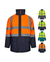 VL JUNO LARGE. Parka 4 en 1 bicolore (180g/m²), en polyester (100%) avec finition PU