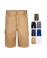 VL CHIONE. Bermuda sergé, multipoches (200g/m²), en coton (35%) et polyester (65%)