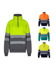 VL THOR LARGE. Sweatshirt bicolore (300g/m²) en polyester éponge (100%)