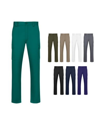 VL HERMES. Pantalon en sergé à poches multiples (190 g/m²)
