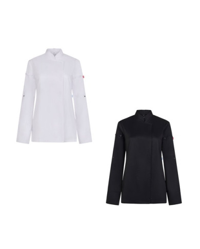VL THOTH. Veste de cuisine pour femme (190 g/m²) en coton (35 %) et polyester recyclé (65 %)