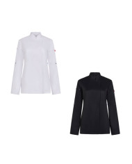 VL THOTH. Veste de cuisine pour femme (190 g/m²) en coton (35 %) et polyester recyclé (65 %)