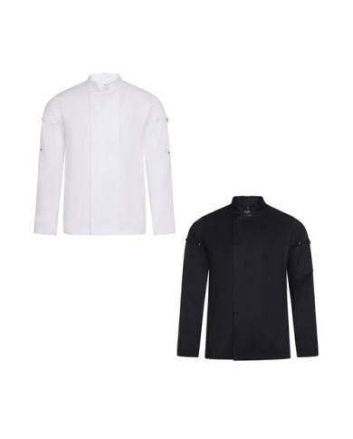 VL AGNI. Veste de cuisine unisexe (190 g/m²) en coton (35 %) et polyester recyclé (65 %)