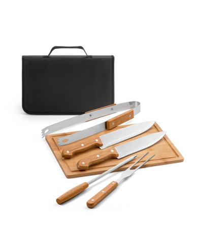 FLARE barbecue set, 5 pieces with board | 2M Numérique