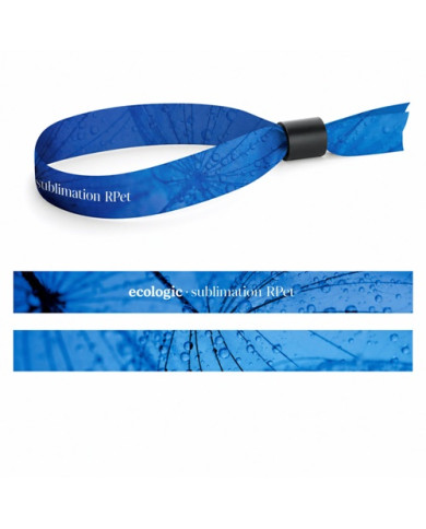 Échantillon imprimé de Bracelet Lanyard SUBLIMATION Slim II (15 mm) en polyester recyclé (100 % rPET)
