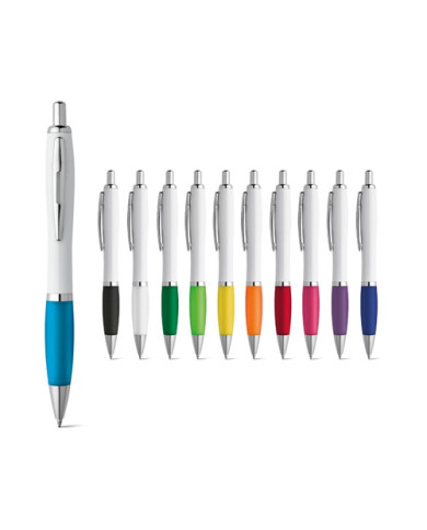 MOVE. Stylo à bille en ABS blanc avec clip en métal