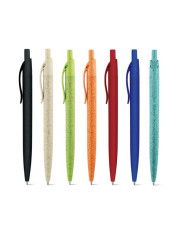 CAMILA. Stylo à bille en fibre de paille de blé et ABS avec clip