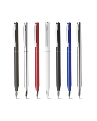 LESLEY METALLIC. Stylo à bille en aluminium avec clip et mécanisme twist