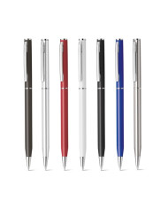 LESLEY METALLIC. Stylo à bille en aluminium avec clip et mécanisme twist