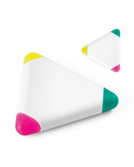 TRIAN. Surligneur en PP en forme de triangle avec 3 couleurs
