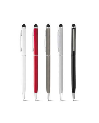 ZOE. Stylo en aluminium avec mécanisme twist et embout tactile