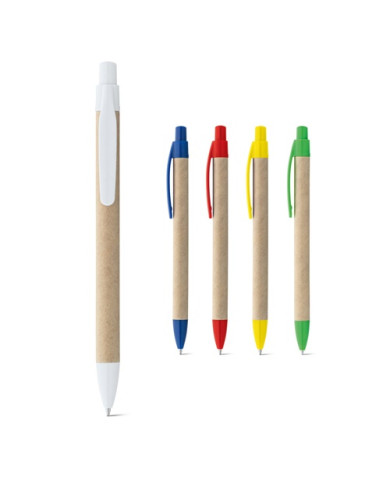 REMI. Stylo à bille fabriqué à partir de papier 100 % recyclé, avec clip