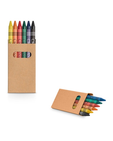 EAGLE. Boîte avec 6 crayons de cire
