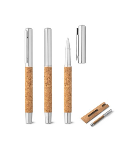 ANDREW stainless steel and cork rollerball | 2M Numérique