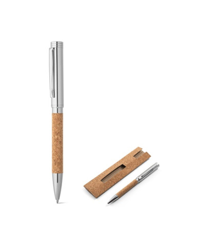 CORKO. Stylo à bille en liège et métal avec mécanisme twist