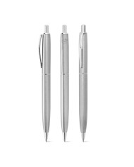 DOOLI. Stylo à bille en acier inoxydable (53 % recyclé), avec corps brillant