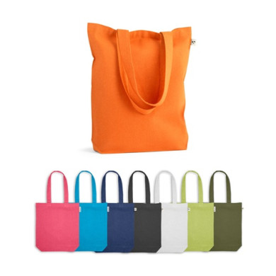 MERIDA. Sac (220 g/m²) en coton (50%), coton recyclé (30%) et polyester (20% rPET)