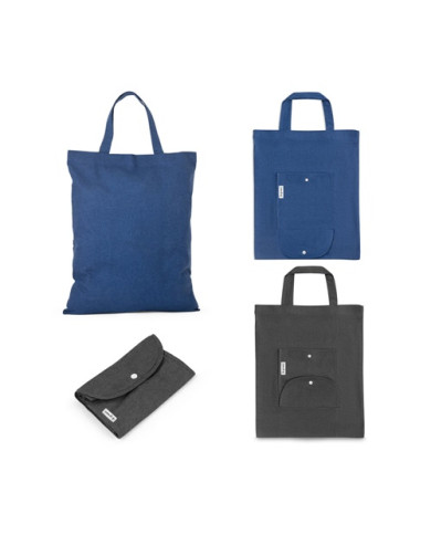 SIENA. Sac pliable en coton (50%), coton recyclé (30%) et polyester (20% rPET) (140 g/m²)