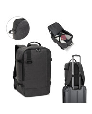 CIES. Sac à dos conforme aux dimensions requises par les compagnies aériennes, en polyester recyclé 600D haute densité