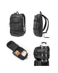 KAMPALA. Sac à dos pour ordinateur portable en polyester recyclé haute densité 900D, avec revêtement imperméable et doublure en