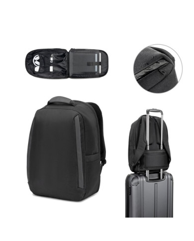 YANGON anti-theft water-repellent twill backpack | 2M Numérique