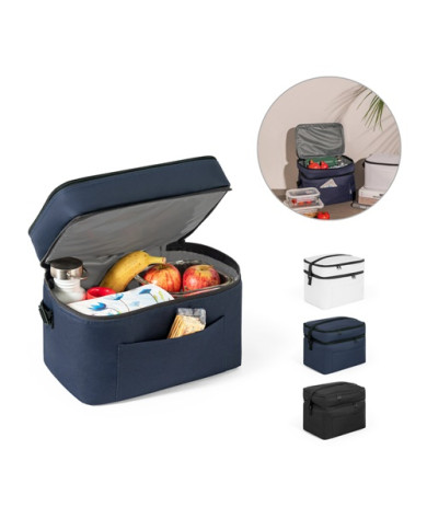 CANCUN LARGE. Sac thermique en polyester recyclé 600D, avec sangle réglable 14 L