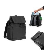 AZORES BAG. Sac à dos pour ordinateur portable (16") en PU, avec rabat recouvrant tous les compartiments