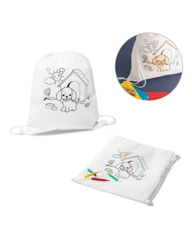 DRAWS. Sac à cordon pour enfant pour le coloriage (80 g/m²)