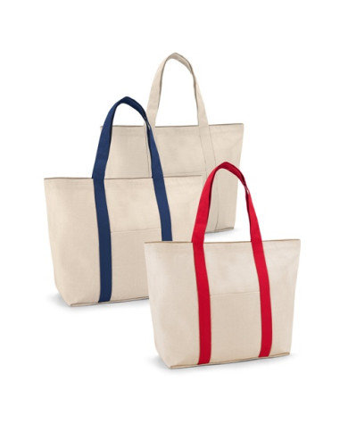 VILLE. Sac en toile 100% coton avec poche frontale et intérieure (280 g/m²)