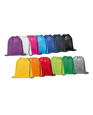 CARNABY. Sac à dos 210D avec cordons de serrage noirs