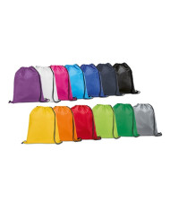 CARNABY. Sac à dos 210D avec cordons de serrage noirs