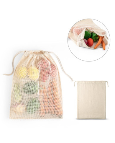 NAPOLI. Sac 100% coton (120g/m²) avec maille 100% coton sur le devant (100g/m²)