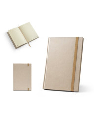 DICKINSON. Cahier A5 à couverture rigide en papier de canne à sucre (80 % canne à sucre) avec pages lignées