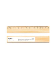 WESLEY 15. Règle en bois de pin avec échelle graduée de 15 cm