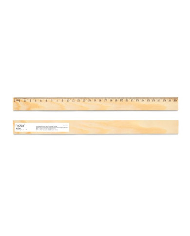 Regla WESLEY de 30 cm en madera de pino | 2M Numérique