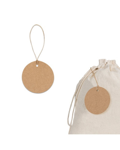 LABEL ROUND. Étiquette circulaire fabriquée à partir de papier 100% recyclé (700 g/m²)