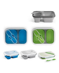 DILL. Lunch Box. Boîte hermétique rétractable en silicone et PP (480 et 760 mL)