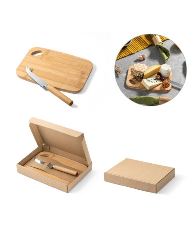 CAPPERO. Planche et couteaux à fromage