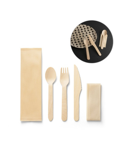 SUYA. Ensemble de couverts en bois
