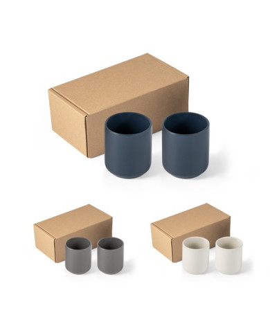 OWENS set of 2 matt ceramic cups 280 ml | 2M Numérique